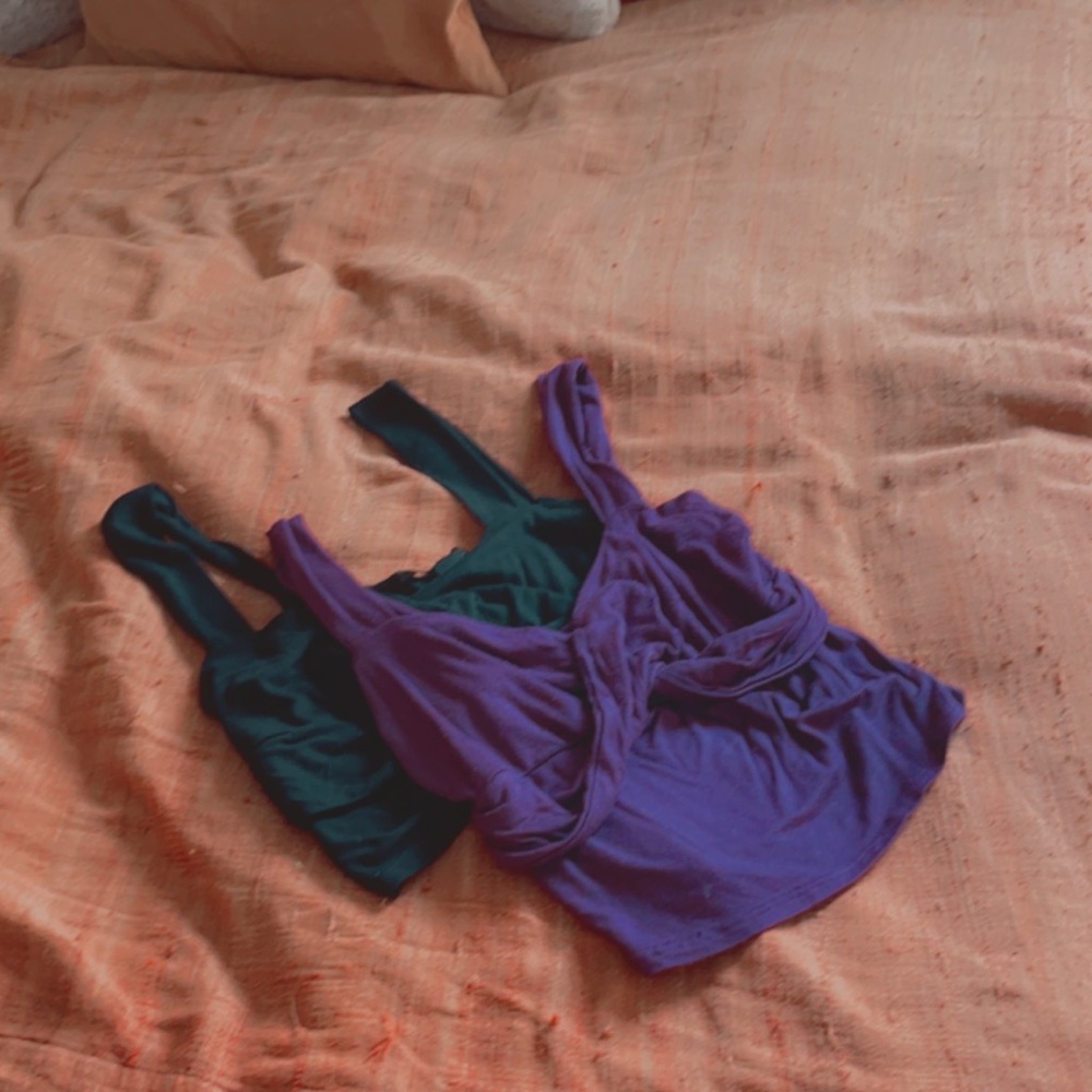 Bundle: sweetheart neckline crop tops